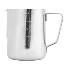 Jarra de leche con asa ergonómica, jarra de acero inoxidable para espumar leche con material de alta calidad apto para uso alimentario para una