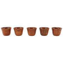 Taza de madera para la ceremonia del té japonesa, hecha a mano con aislamiento térmico, renovable y reutilizable, de madera natural con un diseño