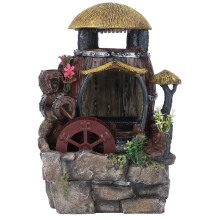 Steingarten-Wasserspiel, Tischbrunnen mit Wasserfall im Bonsai-Stil bringt Frieden und Glück in Ihr Zuhause