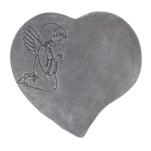 Herzförmiges Hunde-Gedenkstück, tröstliches Geschenk bei Tierverlust, wetterfester Harzstein, Haustier-Gedenkgeschenk, DIY-personalisierbare