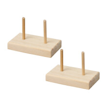 2Stk Bestickte Wollhalter Spulenständer Holz Nähzubehör