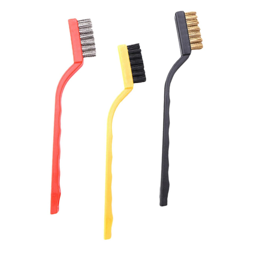 Stainless Steel Cleaning Brush 3Piece Set Rust Remover For Motor Door Window Brass 1 9323874187471