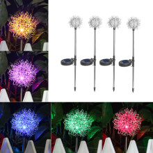 Luzes decorativas multicoloridas para jardim, decoração externa com energia solar, à prova d'água para caminhos, com liga/desliga automático e