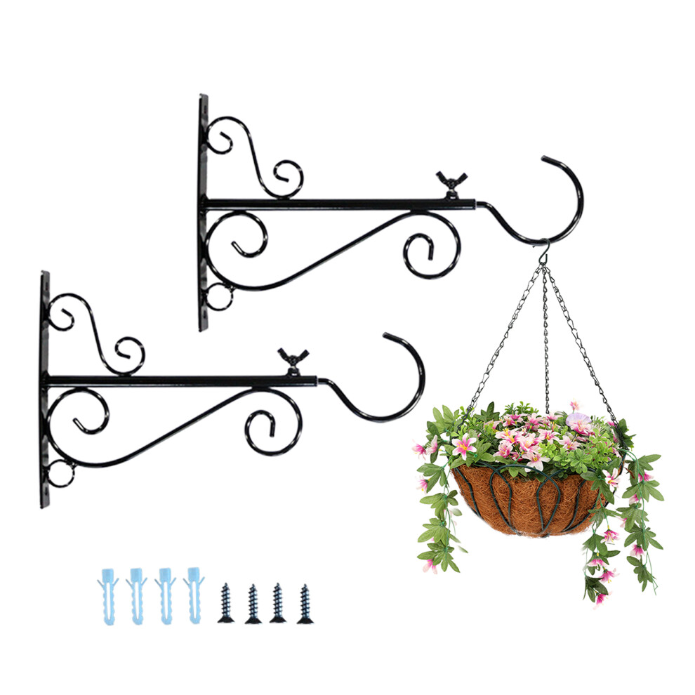 Adjustable Hanging Plant Bracket, Stylish Design with Vintage Iron Art for Multi-purpose Decorative Wall Hook-image-OPC-PN8RB6R-NEW