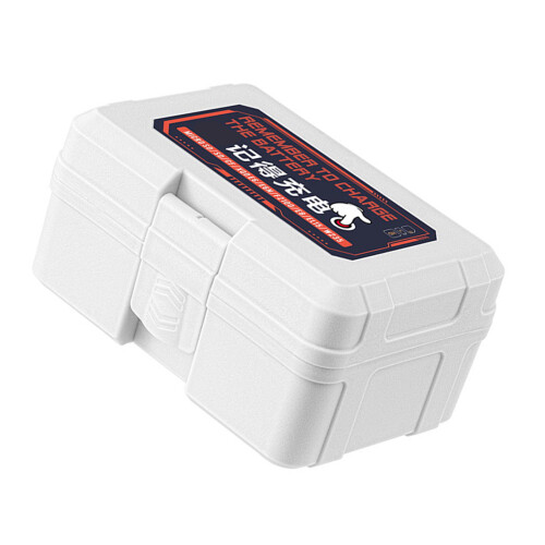 Shock Resistant Camera Battery Case-cool gray red mark