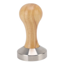 Strumento ergonomico per caffè con manico in legno, pressino con base in acciaio inox da 51 mm, pressino di qualità professionale da barista per