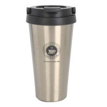 Taza térmica de doble pared con aislamiento al vacío, de acero inoxidable, portátil, para viajes, libre de BPA, tapa antiderrame, diseño a prueba