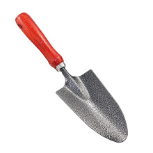 Pá de jardinagem com cabo ergonômico, lâmina de aço carbono, ideal para pequenas tarefas de jardinagem, construção durável e resistente à