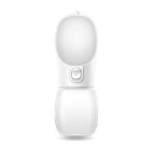 Dog Water Bottle Leak Proof Portable Water Dispenser 300ml White for Dogs and Cats Outdoor Travel Pet Feeder Bowl