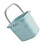 Portable Plastic Water Bucket With Comfortable Handle Mop Bucket For Household Cleaning Laundry Blue Rectangular 1