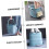 Portable Plastic Water Bucket With Comfortable Handle Mop Bucket For Household Cleaning Laundry Blue Rectangular 2