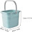Portable Plastic Water Bucket With Comfortable Handle Mop Bucket For Household Cleaning Laundry Blue Rectangular 3