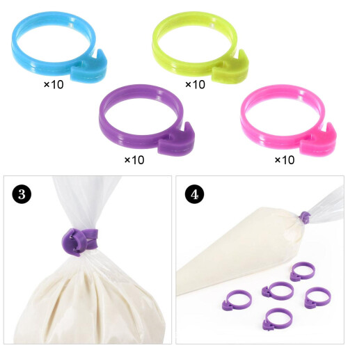 Durable Piping Bag Ties Set Lightweight Reusable Biscuit Decorating 2