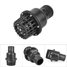 Schwarzes PVC 2,5 Zoll Wasserpumpen-Fußventil Flach-Checkventil für Flüssigkeitsgeräte