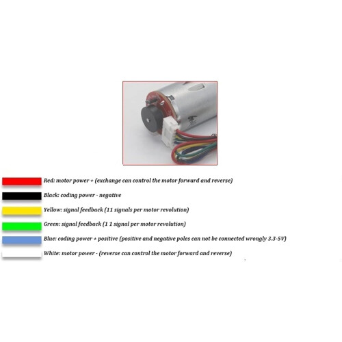 Encoder 6V Gear Motor 26RPM DC Motor For Robotic Car Chassis Speed Feedback 1