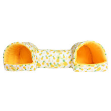 Guinea Pig Tunnel Hamster Hideout, Small Animal Bed For Guinea Pigs Mice And Hamsters, Yellow Pineapple