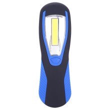 Lanterna de trabalho LED portátil super brilhante, compacta e ergonômica, na cor vermelha, com vida útil de 100.000 horas.