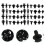 190Pcs Black Plastic Rivet Clips Car Panel Engine Cover Push Pin Set 3