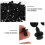 190Pcs Black Plastic Rivet Clips Car Panel Engine Cover Push Pin Set 6