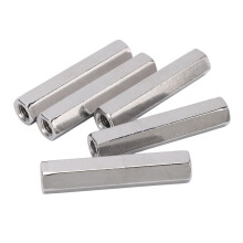 5Pcs Stainless Steel M8 Hex Coupling Nut for Threaded Rod, Silver