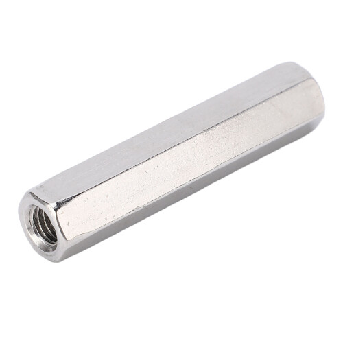5Pcs Stainless Steel M8 Hex Coupling Nut for Threaded Rod, Silver 2