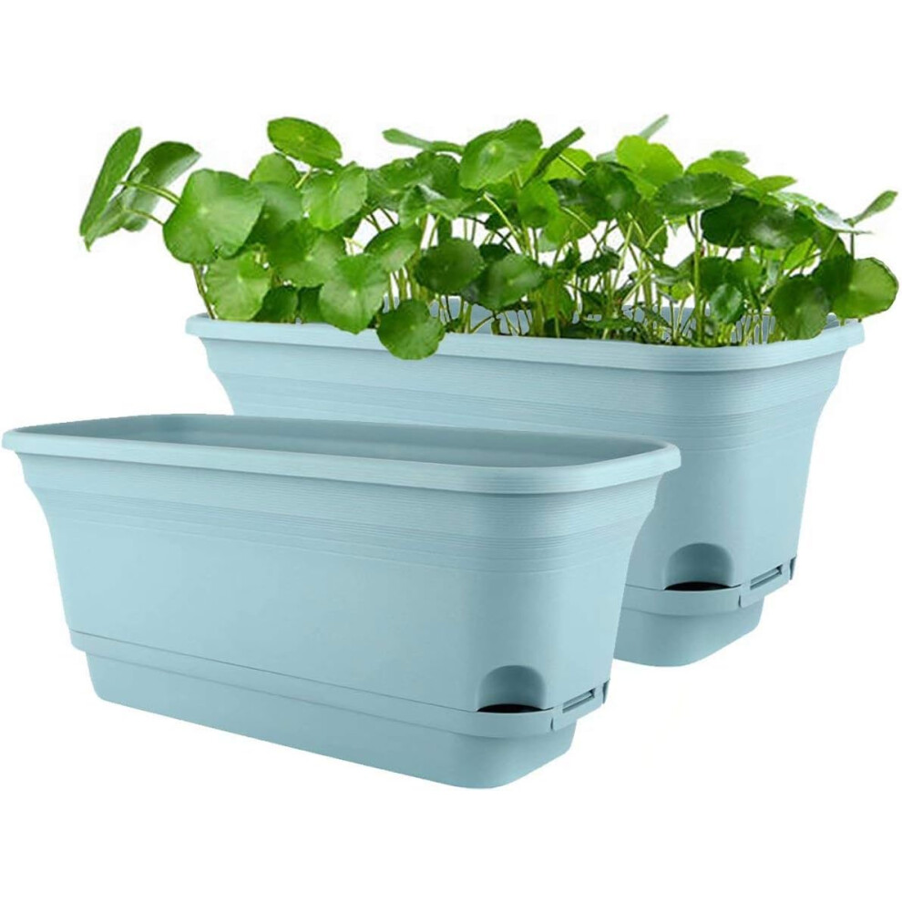 Durable Plastic Window Box Planter, Weather Resistant & UV Stabilized, Minimizer Design with Drainage Tray, Suitable for Indoor & Outdoor Gard-image-OPC-PN8RXTD-NEW