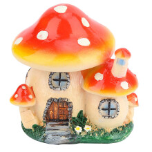 Accessoires voor sprookjestuinen, minihuisjes voor binnen- en buitendecoratie, handbeschilderd tuinbeeldje van hars in de vorm van een paddenstoel