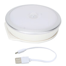 Luminária de LED para armário com sensor infravermelho, sem fio, alimentada por bateria, luz de emergência recarregável, sensor de movimento,