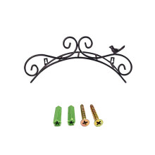 Decorative Wrought Iron Plant Hooks, Rust Resistant Steel Construction For Garden Patio Lawn Indoor Outdoor Decor, High-Quality Cast Iron Supports (1P