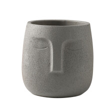 Abstract Face Planter, Ceramic Sculpture Pottery for Home Decoration, Creative Flowerpot with Clear Texture, Durable Glazed Ceramics, Suitable for Var