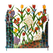 Hanging Decorative Glass Panel, Polyester Finished Garden Gate Offers A Durable And Attractive Addition To Your Garden, 3027cm / 11.810.6in,