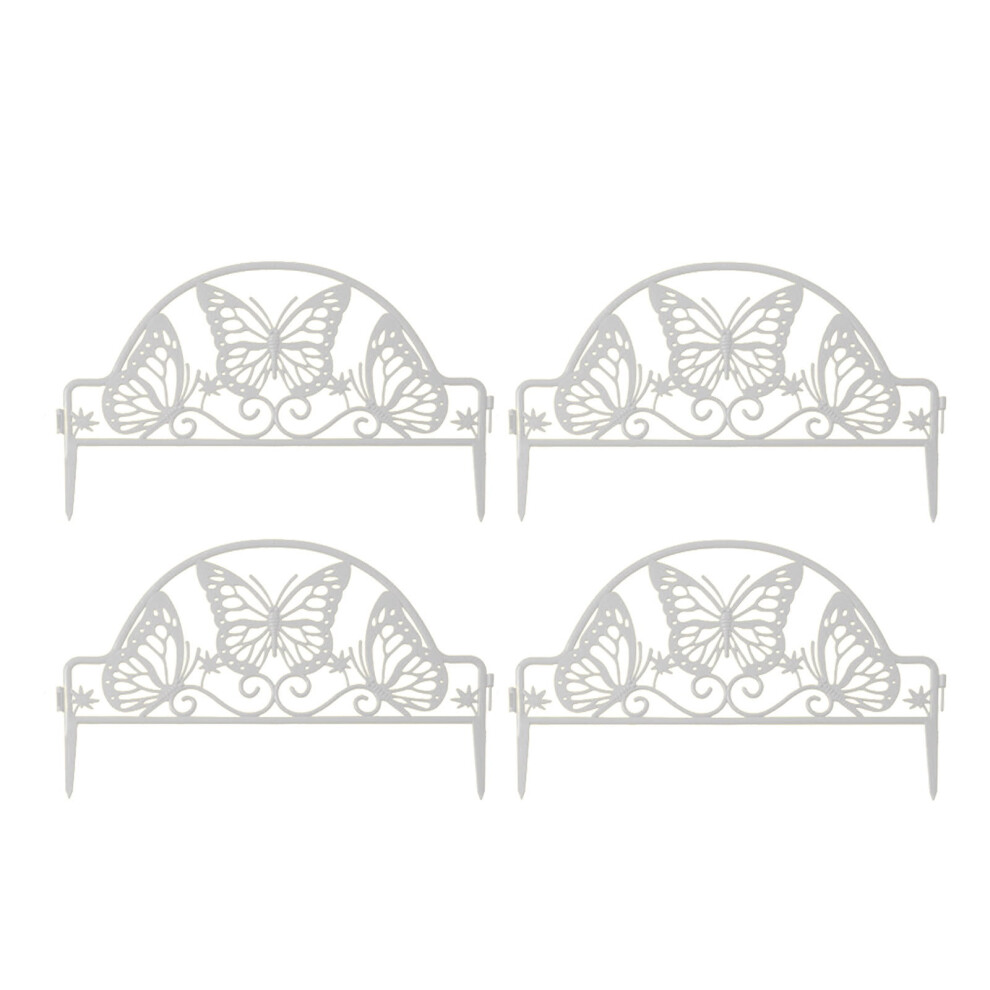 Plastic Fence Panels For Garden And Yard, Durable And Practical Weather-Resistant Border, Splicable And Detachable Decorative Fences With Protective A 9489125805843