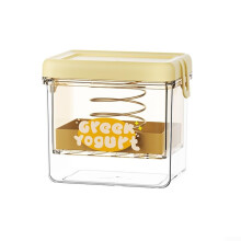 Greek Yogurt Strainer Homemade Yogurt Kit With Lid Fine Mesh Whey Separator Cheese Making Strainer DIY Yogurt Yellow