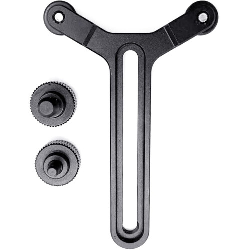 Bracket With Double Wheel Frame Lens System For Cameras, 1/4Inch Screw Adjustable Stabilizers, Quick Release Plate 1