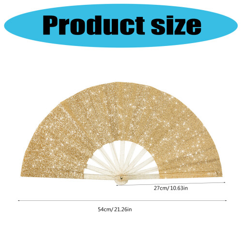 Glittering Plastic Hand Fan Portable Performances Tool For 2