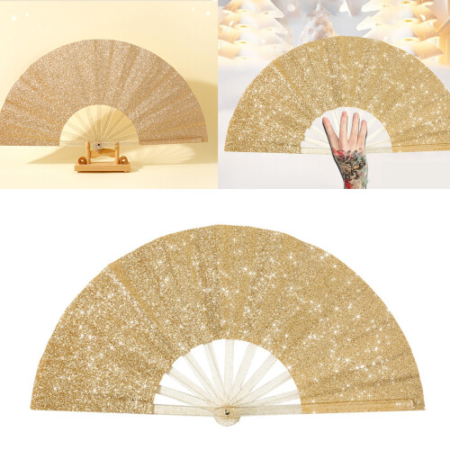 Glittering Plastic Hand Fan Portable Performances Tool For 1