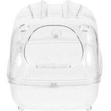 Transparent Acrylic Hamster Bath Basin Litter Box for Small Pets