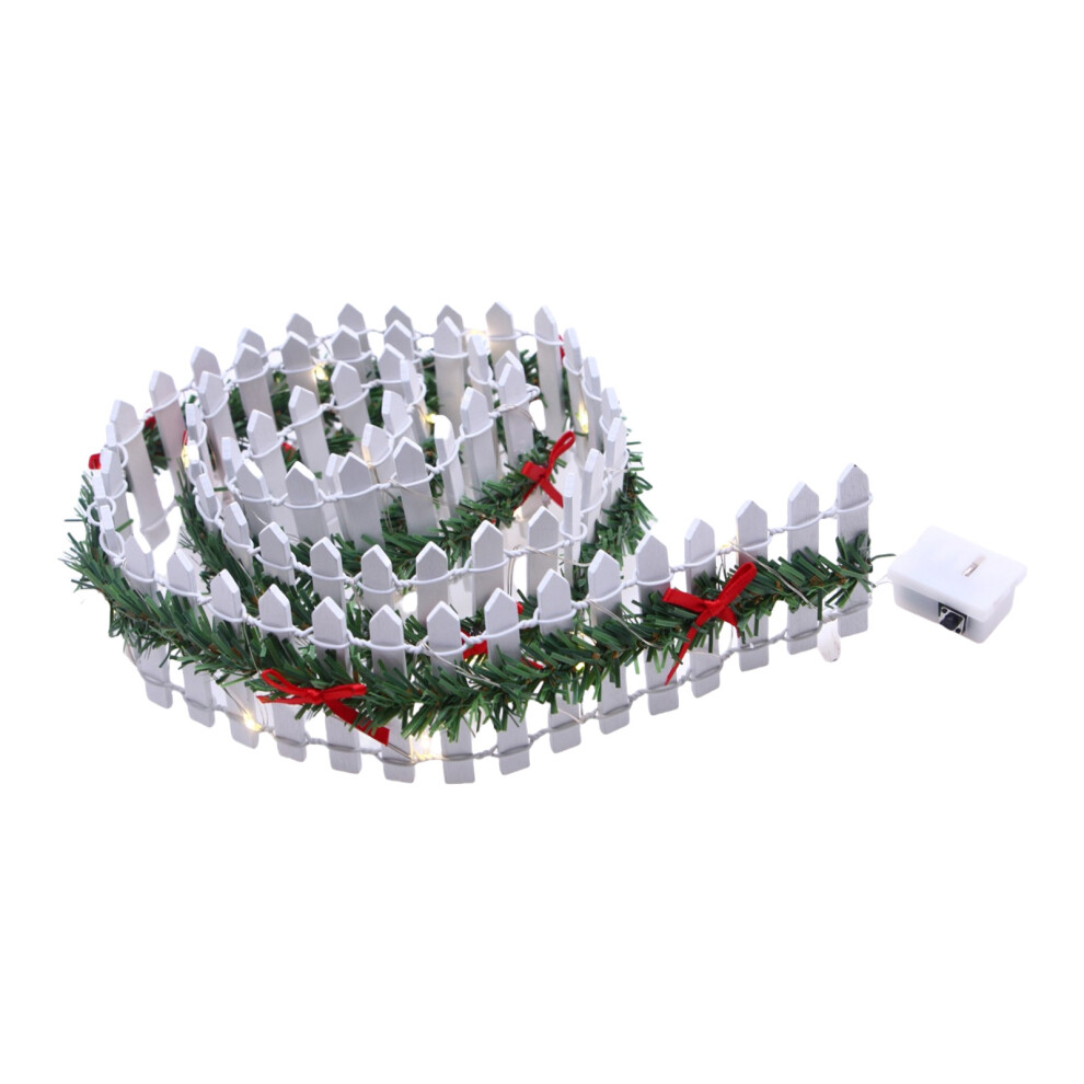 Christmas Fairys Garden Fence Decorative Picket Fence-White 7695000340572