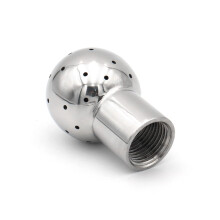 Rotary Spray Ball BSP Female Thread 1/2 3/4 1 In, 304 Stainless Steel Head, CIP Fixed Spray Wash Fitting Sanitary DN15