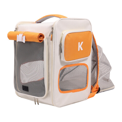 Pet Shoulder Bag Easy Carry Backpack Spacious Bag-orange color