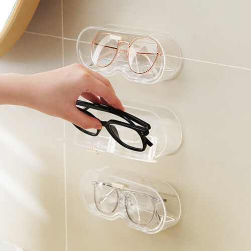 Sturdy Wall Mounted Glasses Holder Made From Quality Plastic Fit 1