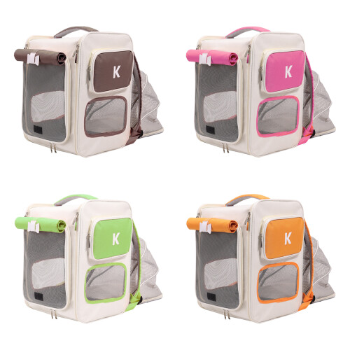 Pet Shoulder Bag Easy Carry Backpack Spacious Bag-orange color 1