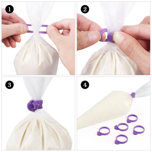 Versatile Icing Bag Ties Reusable Durable Quick Biscuit Decorating 2