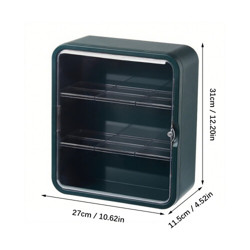 Adjustable Multiple Layer Shelves Wall Mount Clear-Green 2