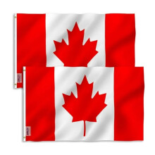 Canadas flagg, 3x5 fot, levende farger, falmebestandig polyesternasjonalflagg med dobbeltsydde kanter for innendørs og utendørs visning, lerret i