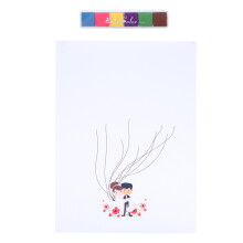 Tesoro ricordo dipinto con impronta digitale su tela arte scintillante ornamenti decorazione matrimonio idea baby shower fibra chimica tela firma