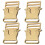 4 Pcs Quick Release Buckle Clip Webbing Bag Clip-Light golden 1