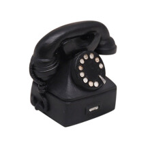 Téléphone décoratif vintage en résine, réplique de téléphone ancien, accessoire pour maison de poupée miniature, cabine téléphonique style
