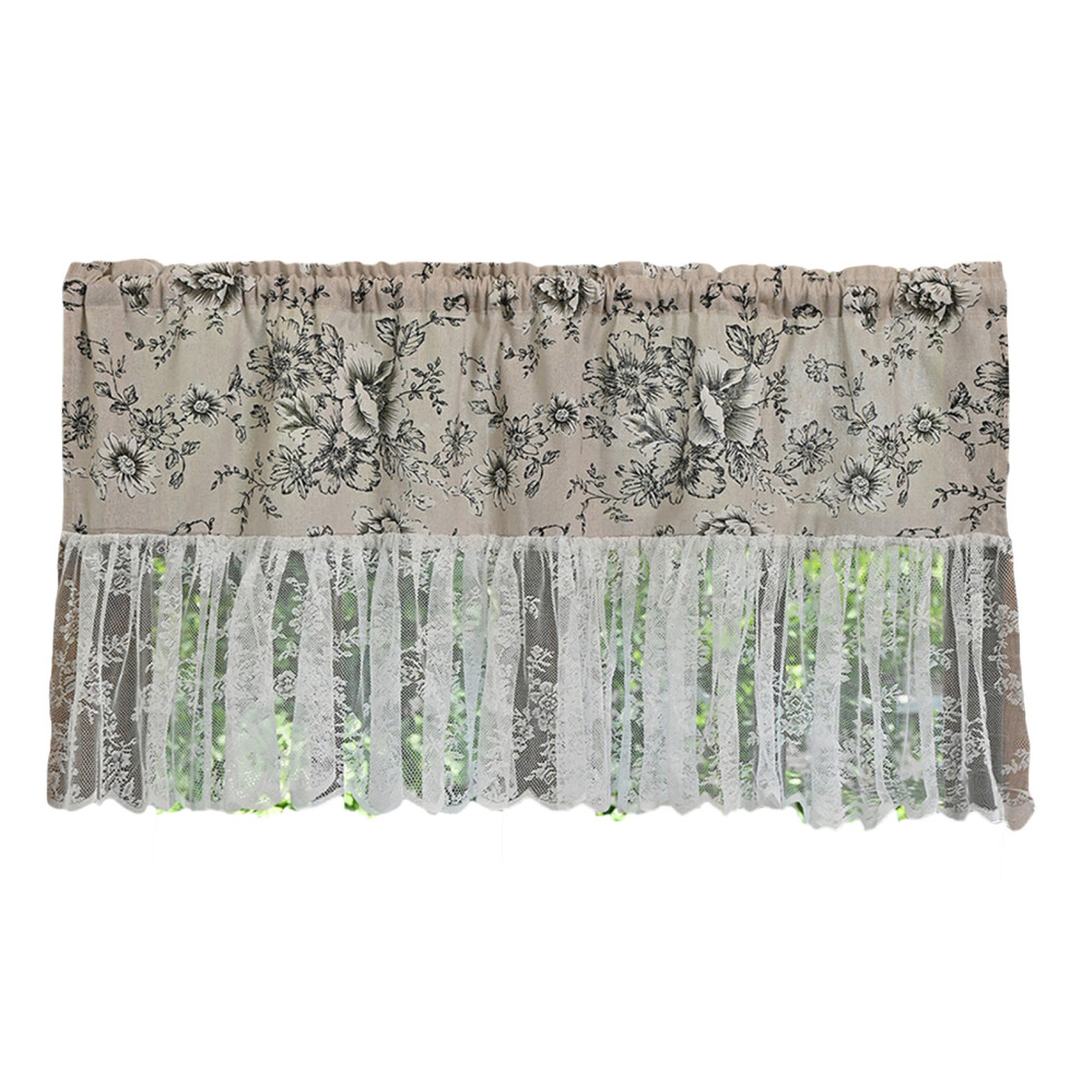 Decorative Lace Sheer Curtain-140 90cm Ink and Paint Peony-image-OPC-PN8SBX2-NEW