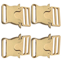 Attaches à boucles métalliques, 4 pièces, boucles à -Doré clair